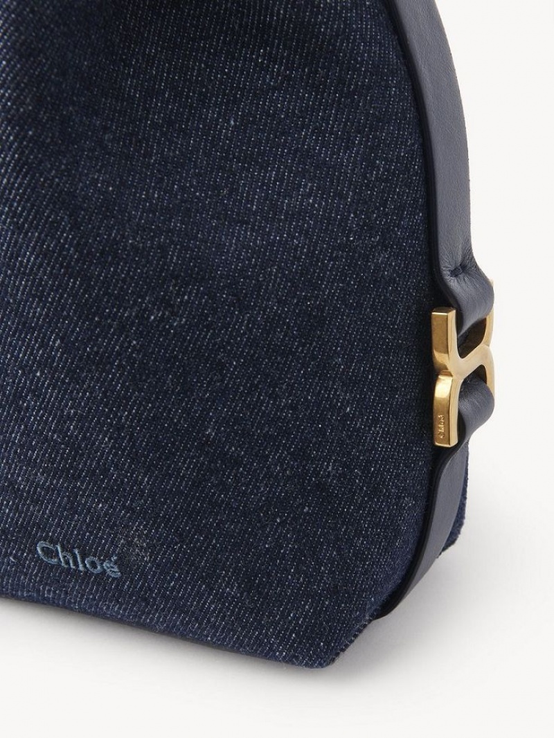 Chloe Marcie Bucket Mini Bags Denim | CHE-SR13715