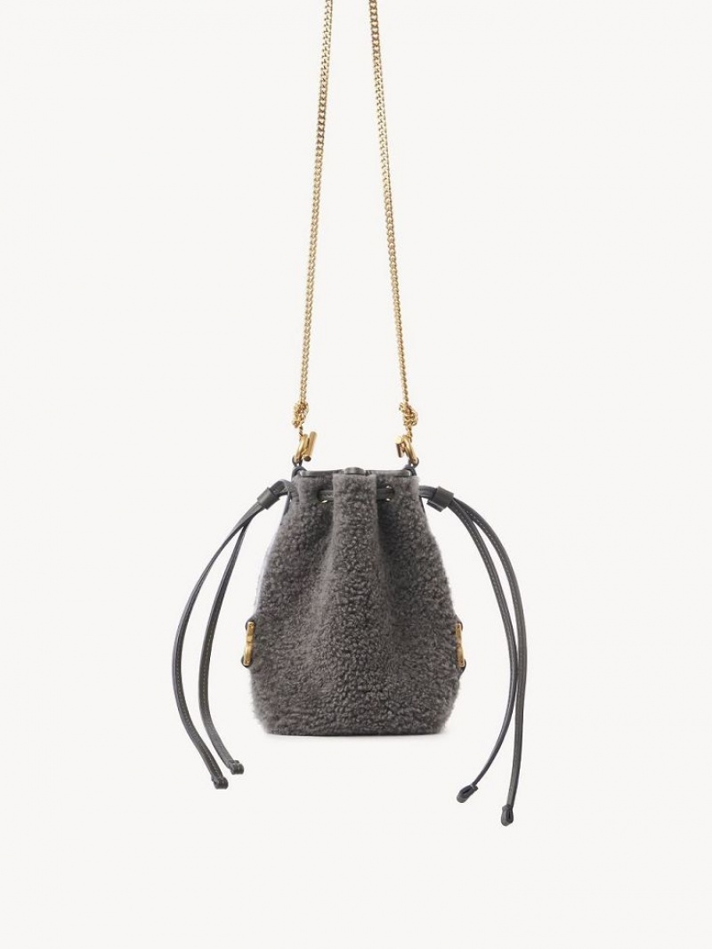 Chloe Marcie Bucket Mini Bags Elephant Grey | CHE-SR13740