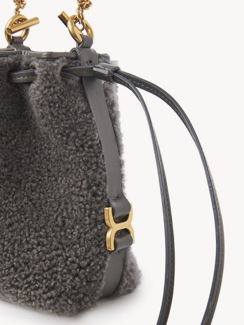 Chloe Marcie Bucket Mini Bags Elephant Grey | CHE-SR13740