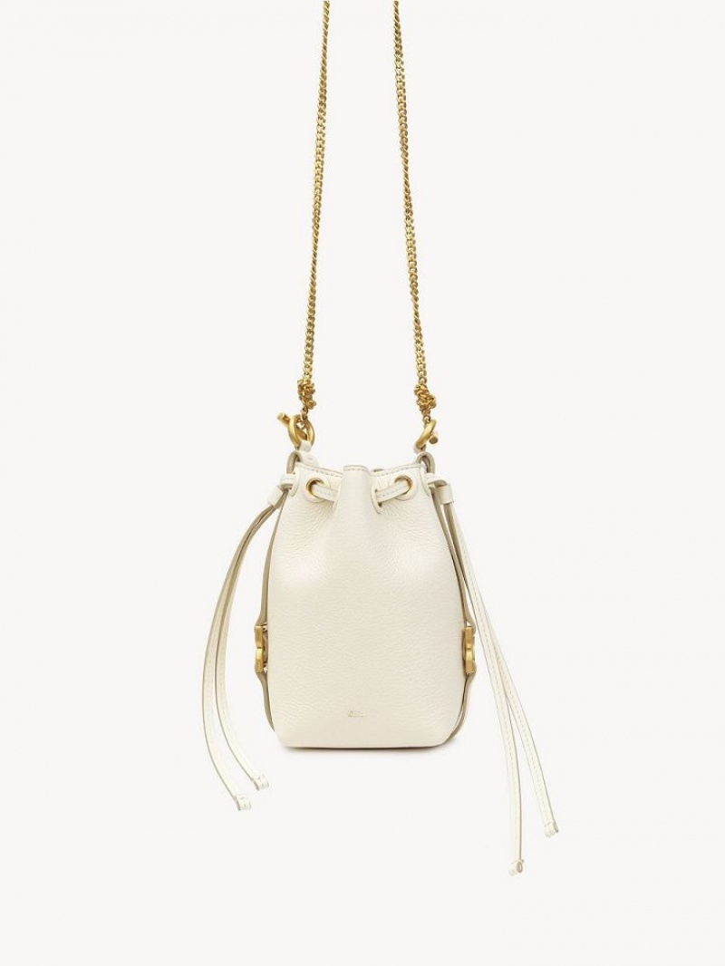 Chloe Marcie Bucket Mini Bags MISTY IVORY | CHE-SR13717