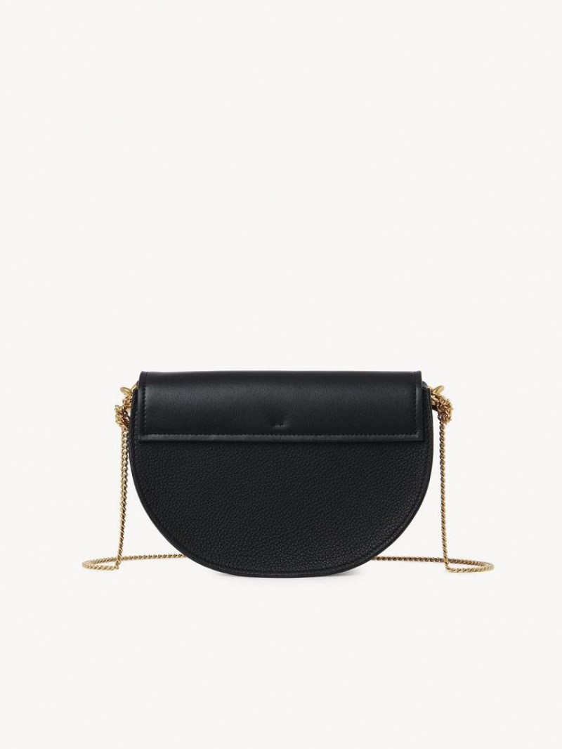 Chloe Marcie Chain Flap Crossbody Bags Black | CHE-SR13591