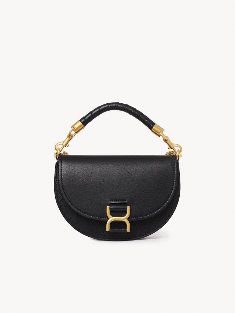 Chloe Marcie Chain Flap Crossbody Bags Black | CHE-SR13591