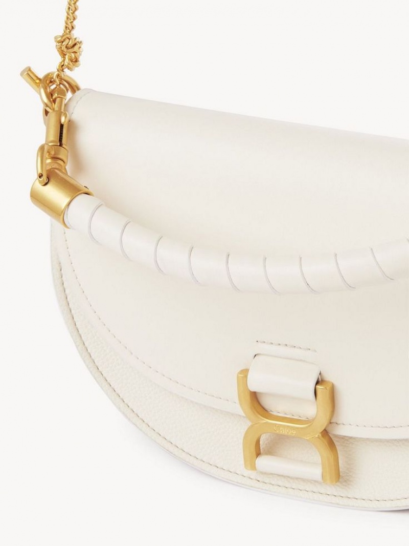 Chloe Marcie Chain Flap Crossbody Bags MISTY IVORY | CHE-SR13619