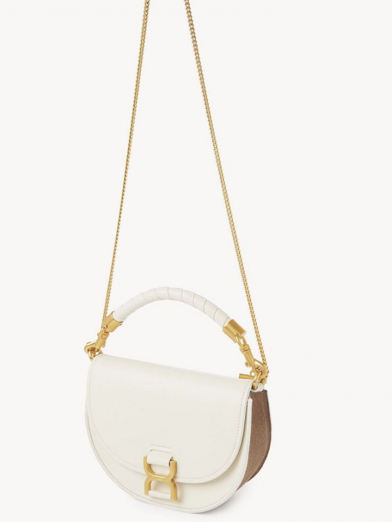 Chloe Marcie Chain Flap Crossbody Bags MISTY IVORY | CHE-SR13619