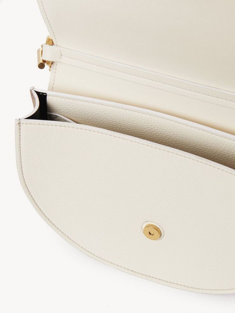 Chloe Marcie Chain Flap Crossbody Bags MISTY IVORY | CHE-SR13619