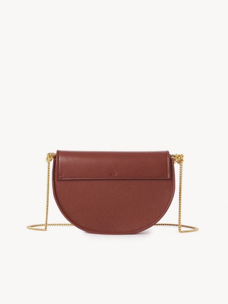 Chloe Marcie Chain Flap Crossbody Bags Sepia Brown | CHE-SR13461