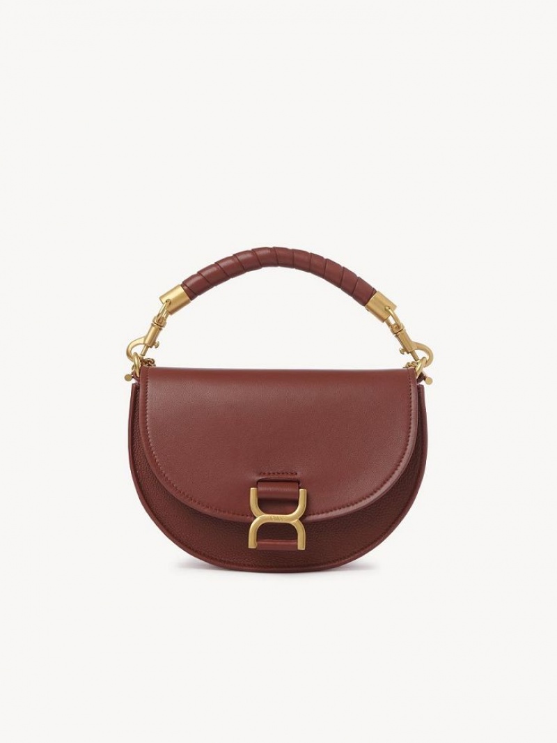 Chloe Marcie Chain Flap Crossbody Bags Sepia Brown | CHE-SR13461