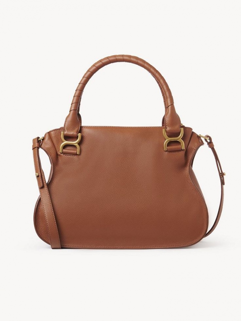 Chloe Marcie Double Carry Crossbody Bags Tan | CHE-SR13472