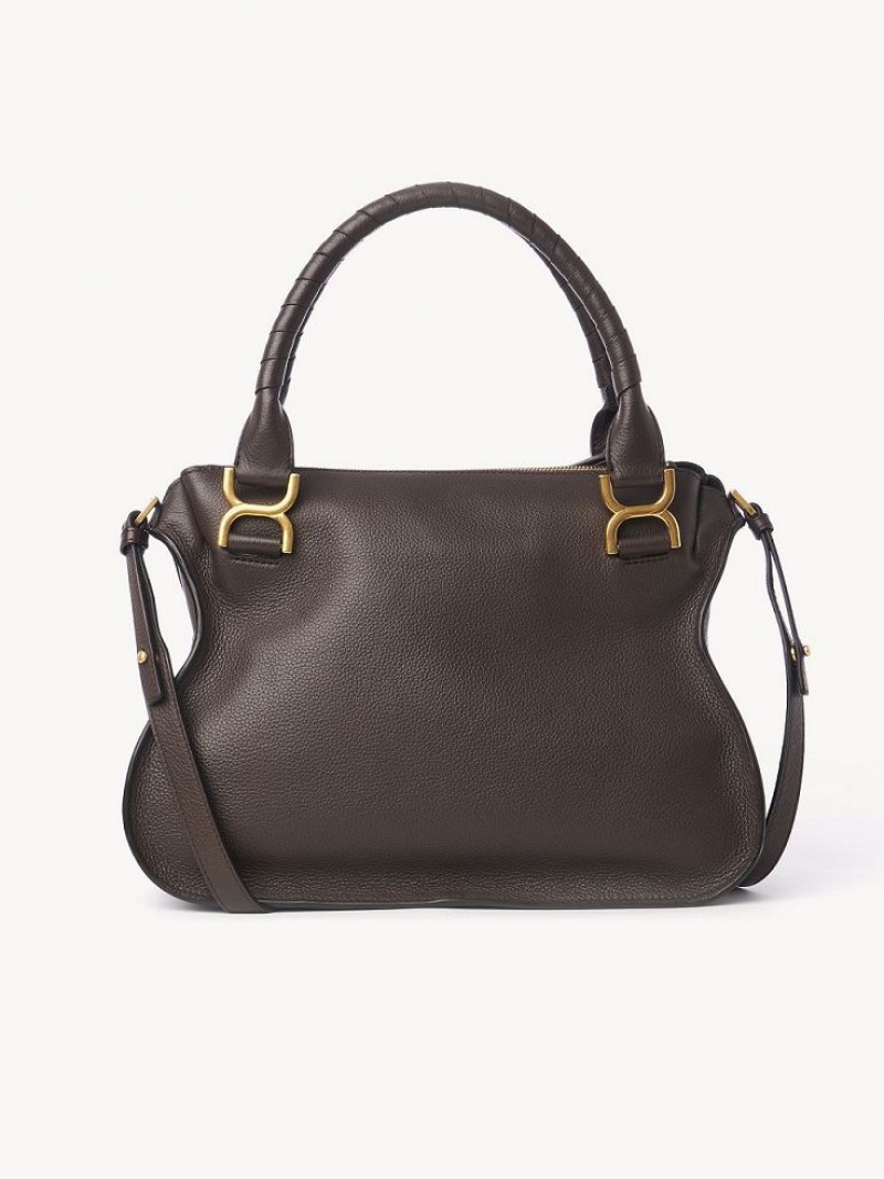 Chloe Marcie Double Carry Crossbody Bags Bold Brown | CHE-SR13493