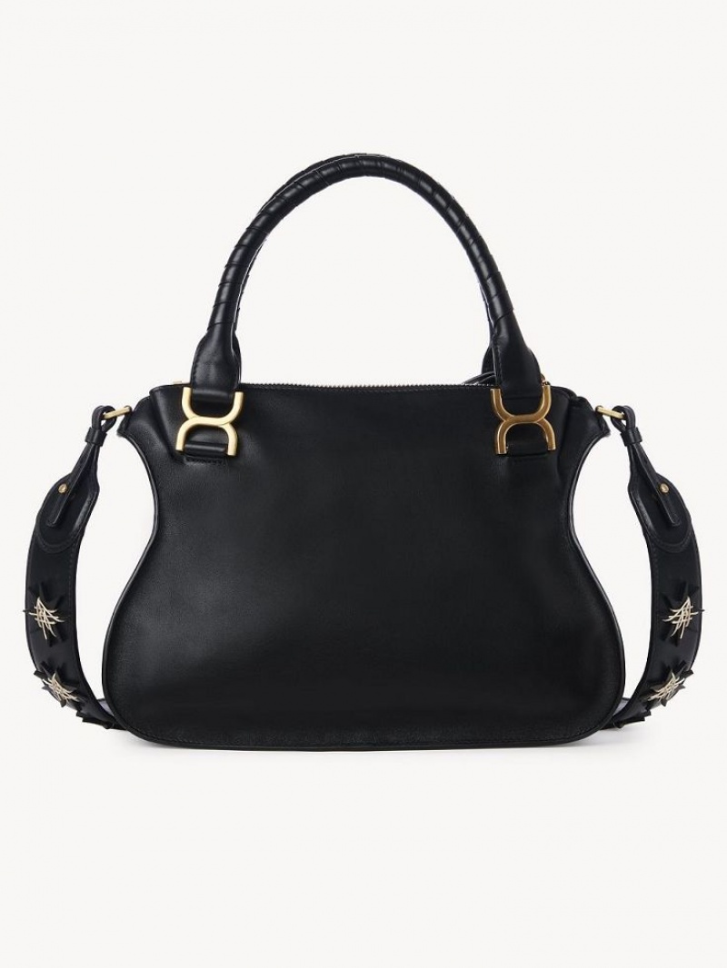 Chloe Marcie Double Carry Crossbody Bags Black | CHE-SR13499