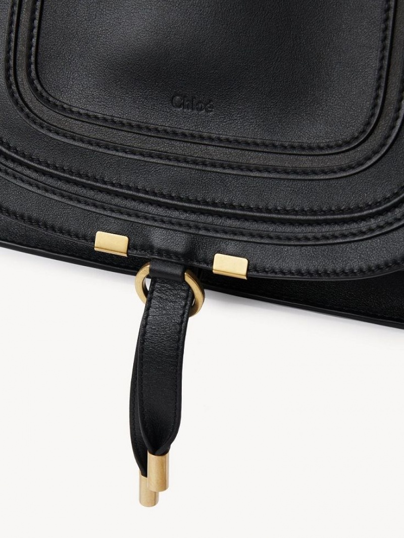 Chloe Marcie Double Carry Crossbody Bags Black | CHE-SR13499