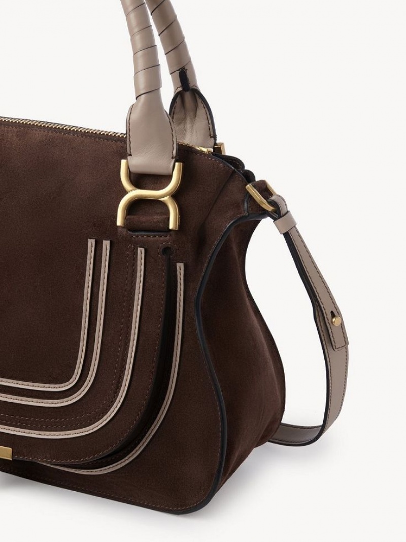 Chloe Marcie Double Carry Crossbody Bags PURE BROWN | CHE-SR13505