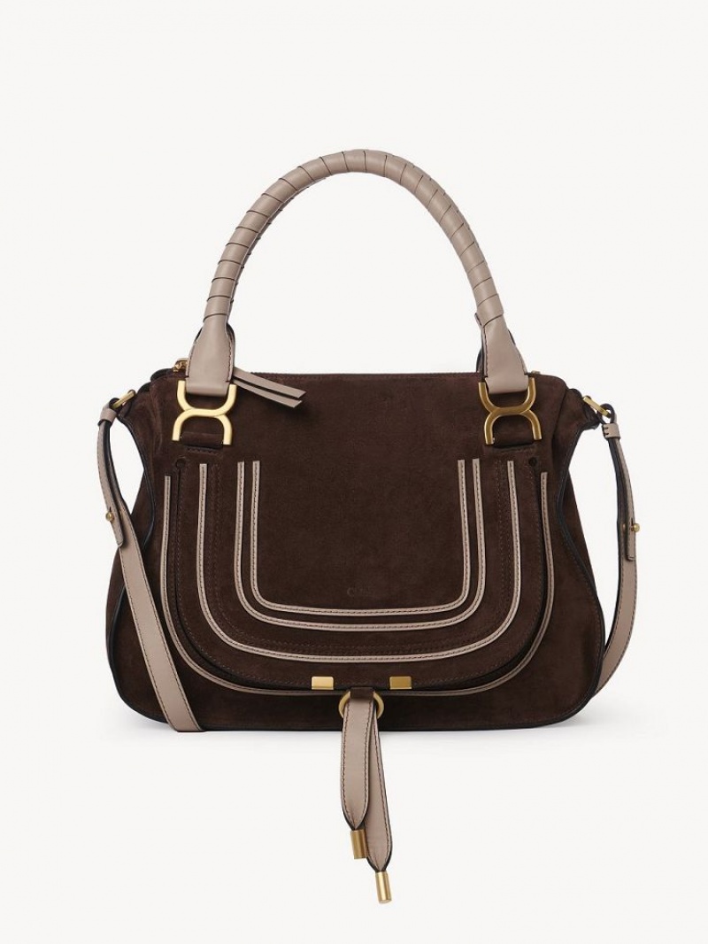 Chloe Marcie Double Carry Crossbody Bags PURE BROWN | CHE-SR13505