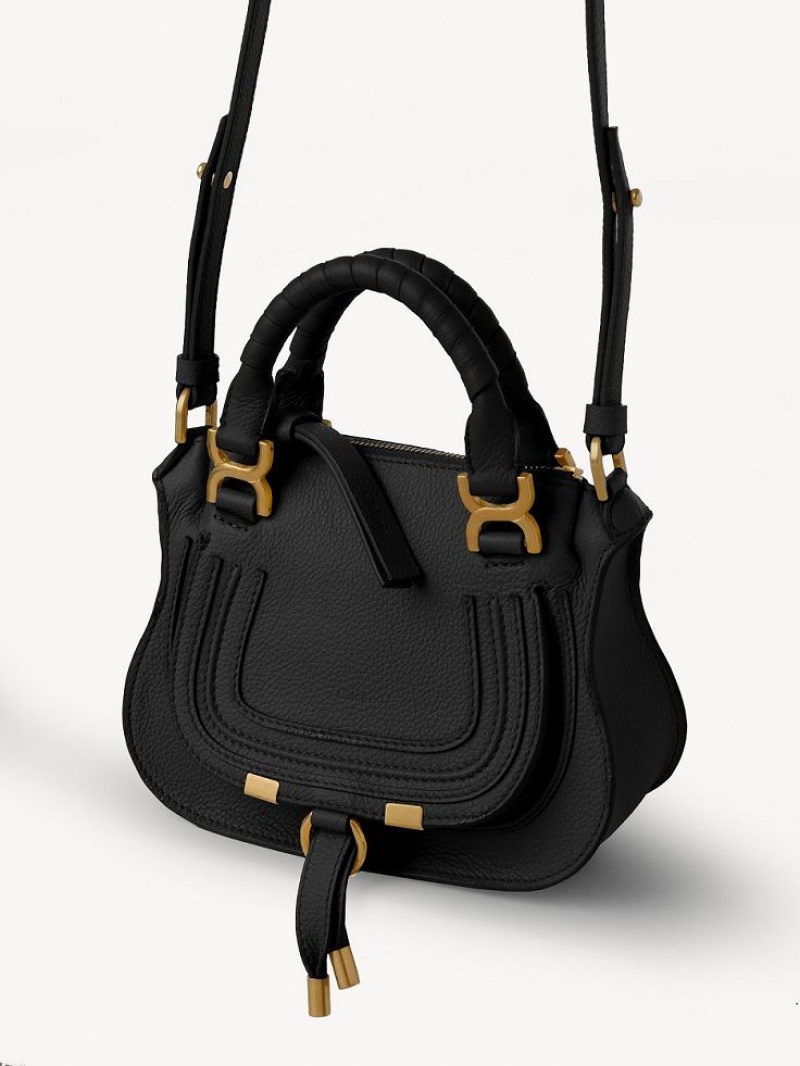 Chloe Marcie Double Carry Mini Bags Black | CHE-SR13713