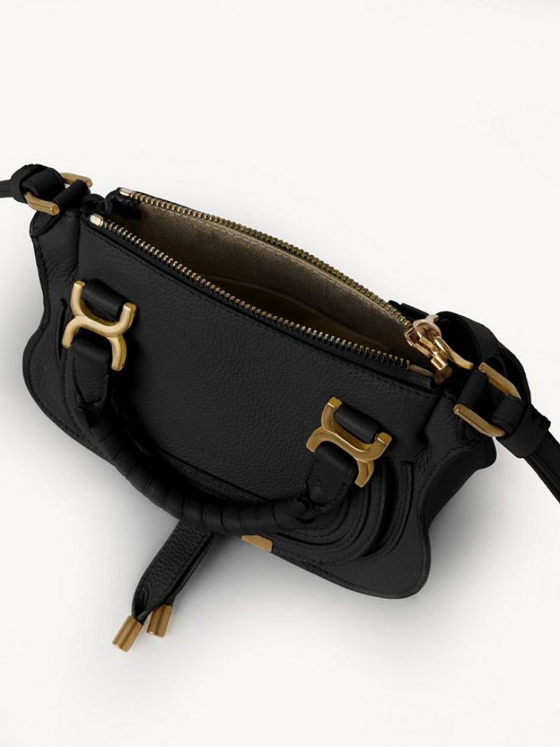 Chloe Marcie Double Carry Mini Bags Black | CHE-SR13713