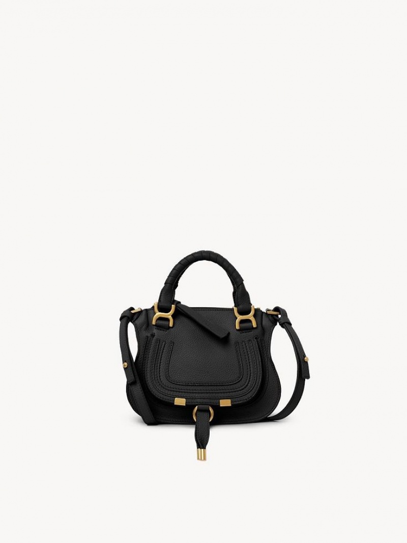 Chloe Marcie Double Carry Mini Bags Black | CHE-SR13713