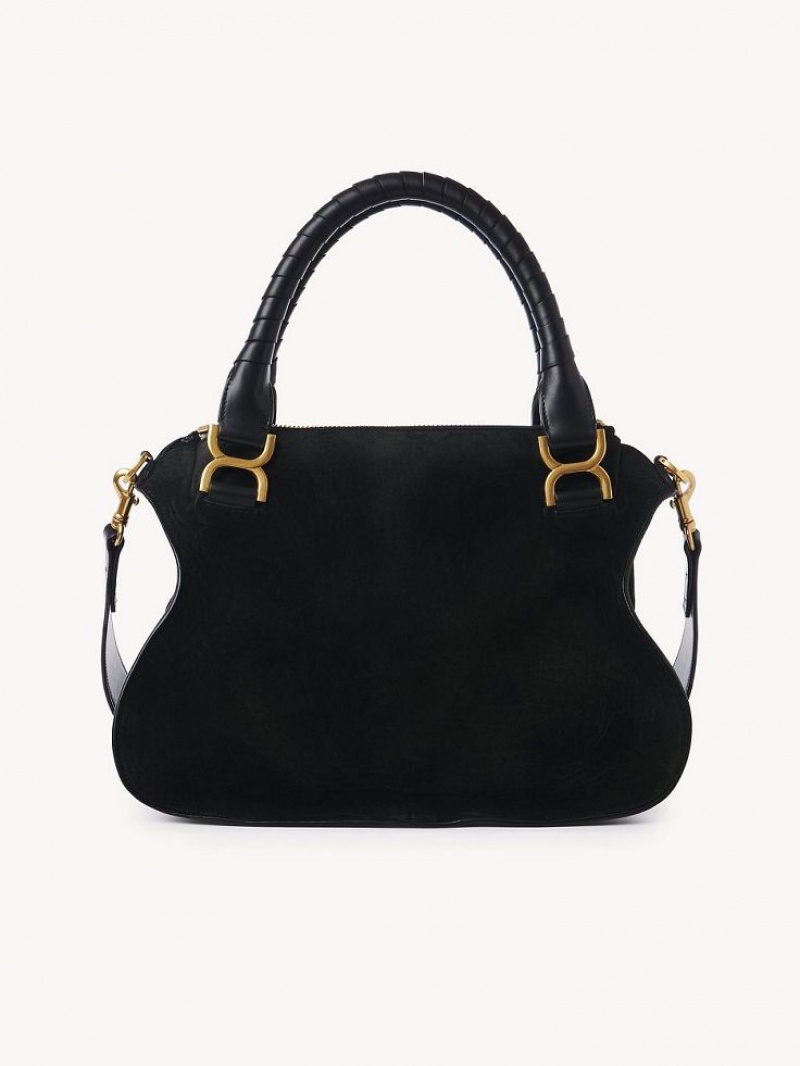 Chloe Marcie Double Carry Shoulder Bags Black | CHE-SR13438