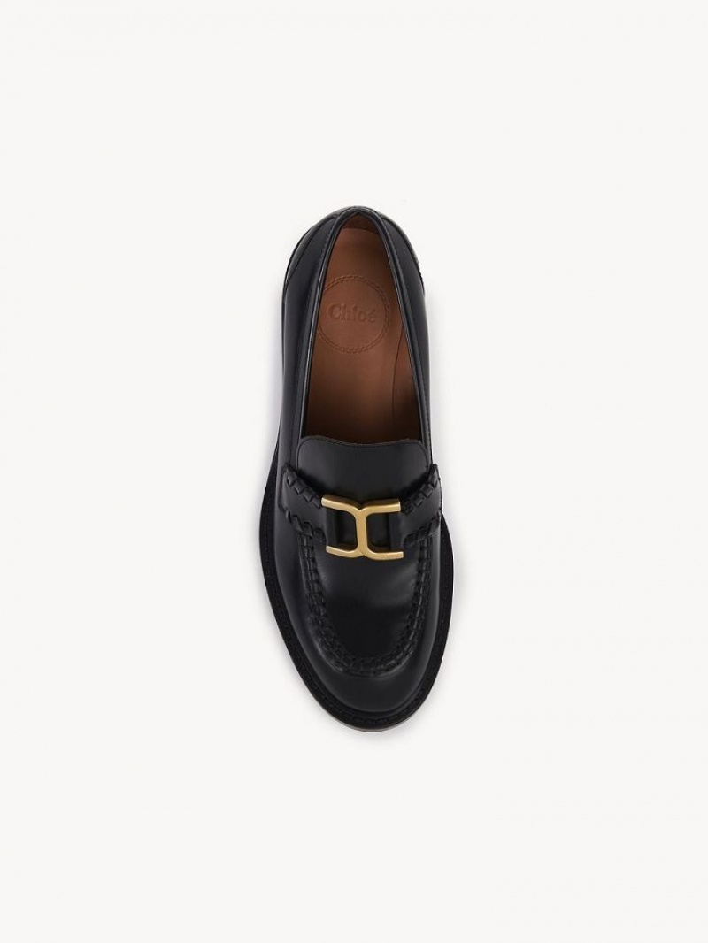 Chloe Marcie Heeled Loafer Black | CHE-SR14244