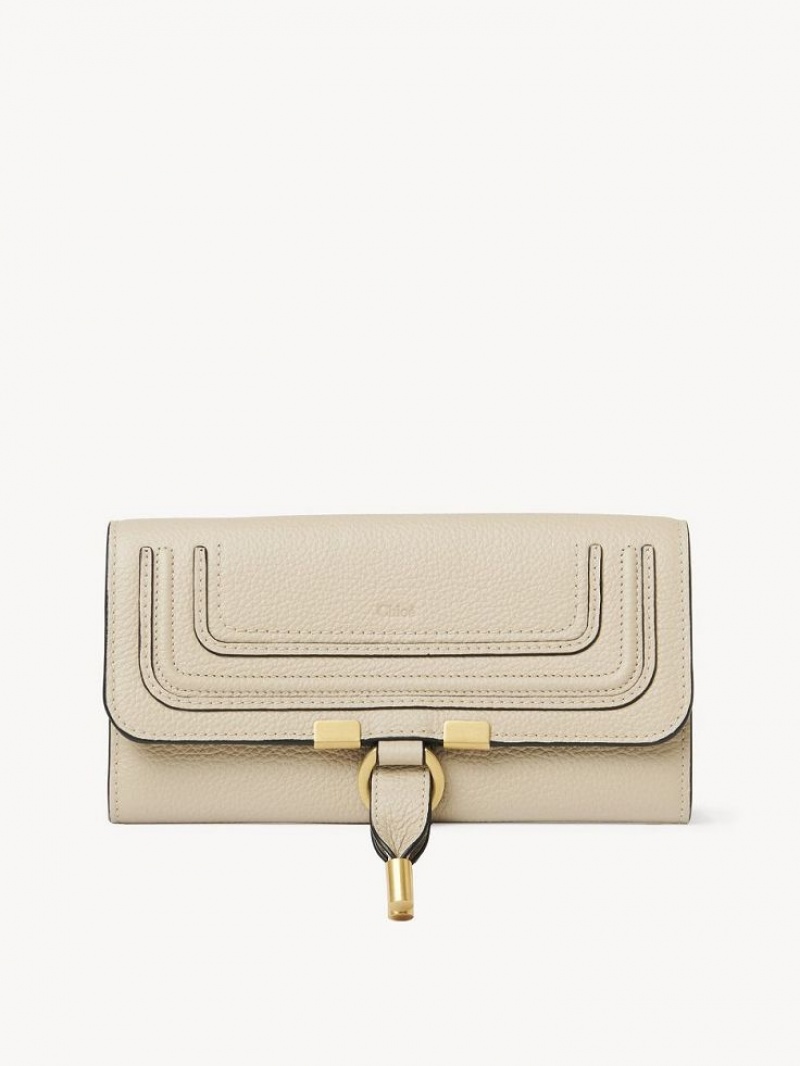 Chloe Marcie Long Wallets Root Beige | CHE-SR14305