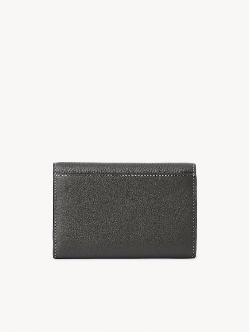 Chloe Marcie Medium Compact Wallets Elephant Grey | CHE-SR14286