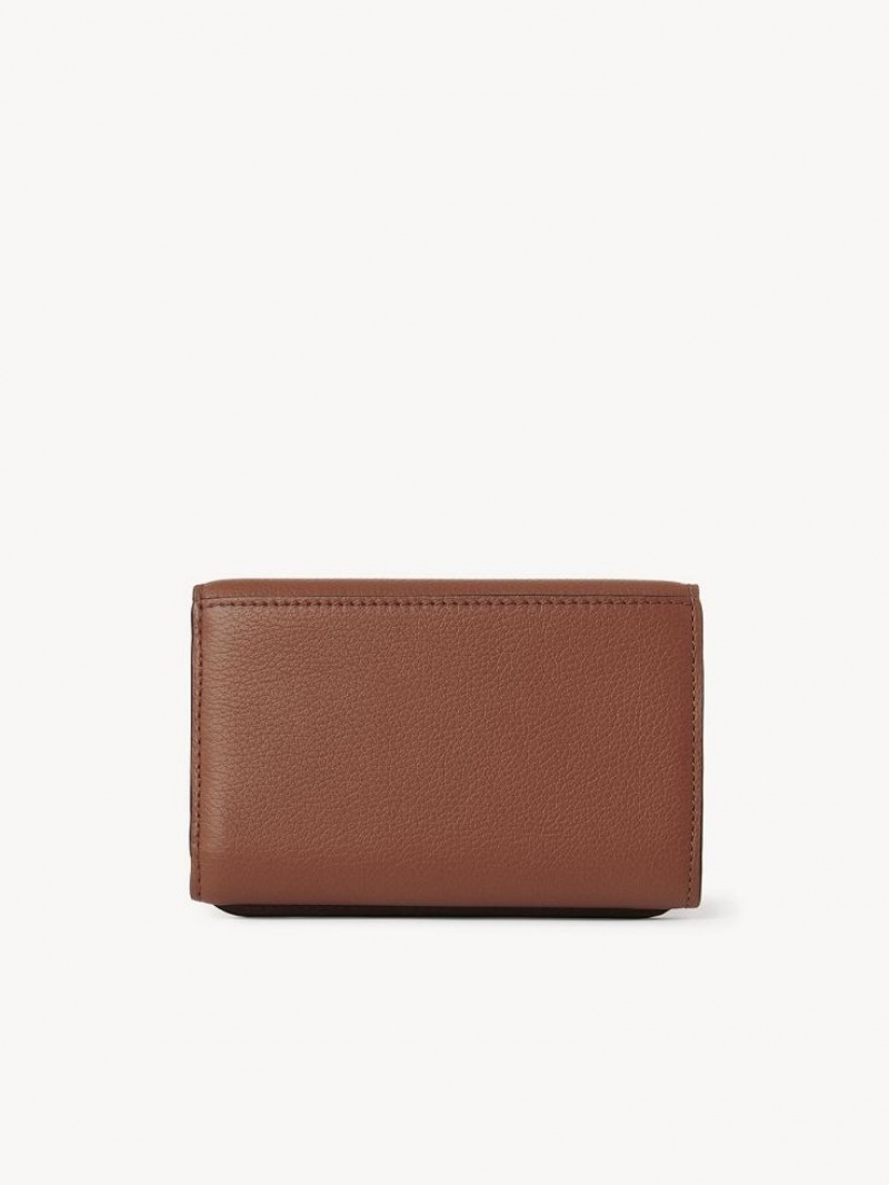 Chloe Marcie Medium Compact Wallets Tan | CHE-SR14282