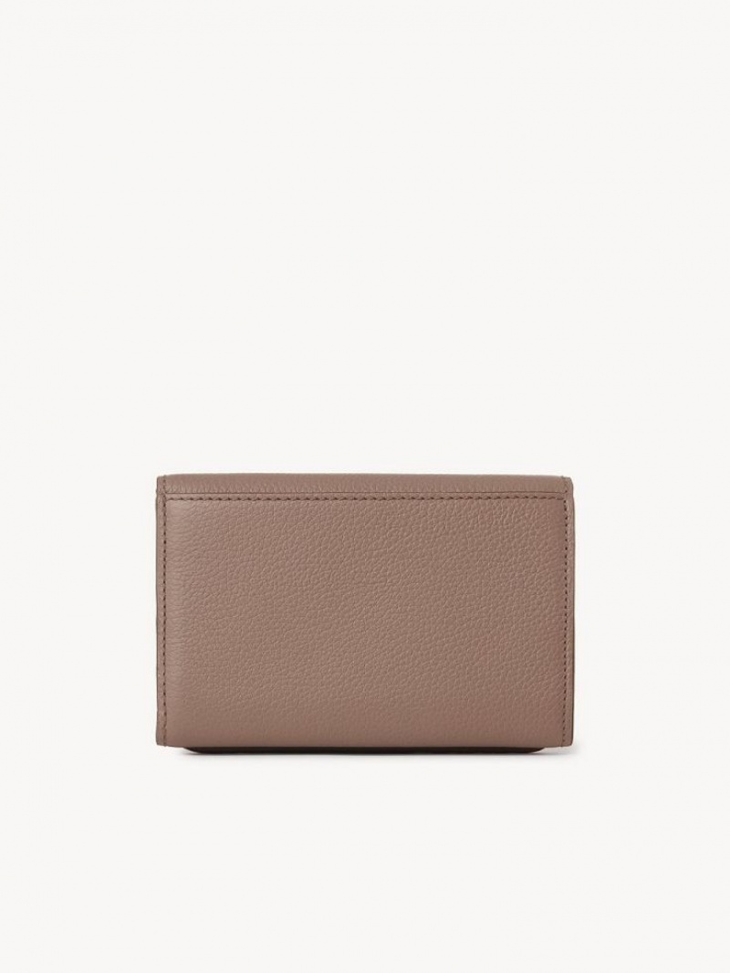 Chloe Marcie Medium Compact Wallets WOODROSE | CHE-SR14281