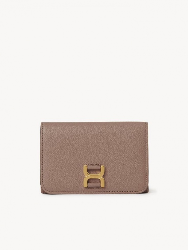 Chloe Marcie Medium Compact Wallets WOODROSE | CHE-SR14281