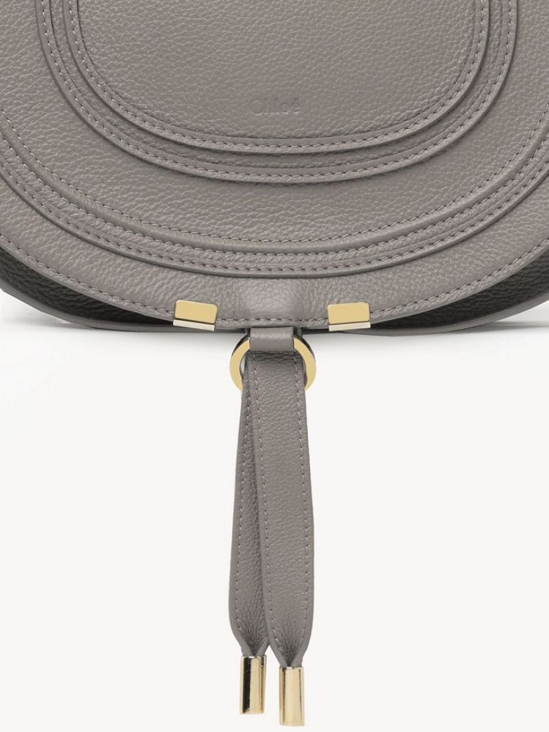 Chloe Marcie Medium Crossbody Bags Cashmere Grey | CHE-SR13471