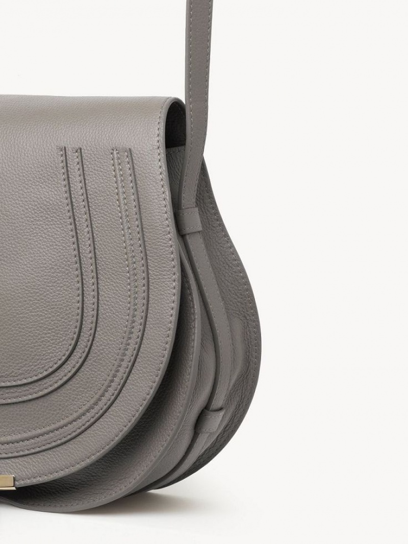 Chloe Marcie Medium Crossbody Bags Cashmere Grey | CHE-SR13471