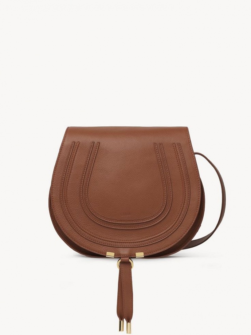 Chloe Marcie Medium Crossbody Bags Tan | CHE-SR13508