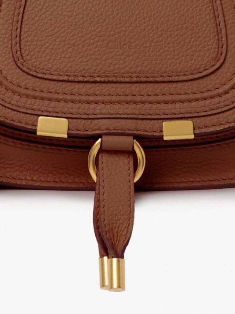 Chloe Marcie Mini Double Carry Crossbody Bags Tan | CHE-SR13555