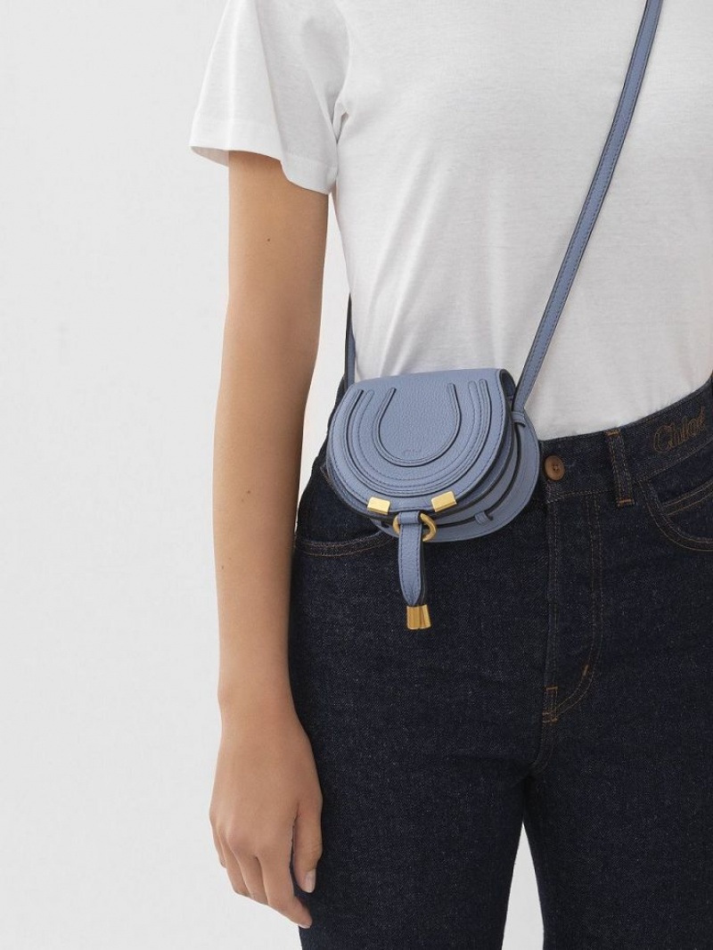 Chloe Marcie Nano Crossbody Bags Shady Cobalt | CHE-SR13516