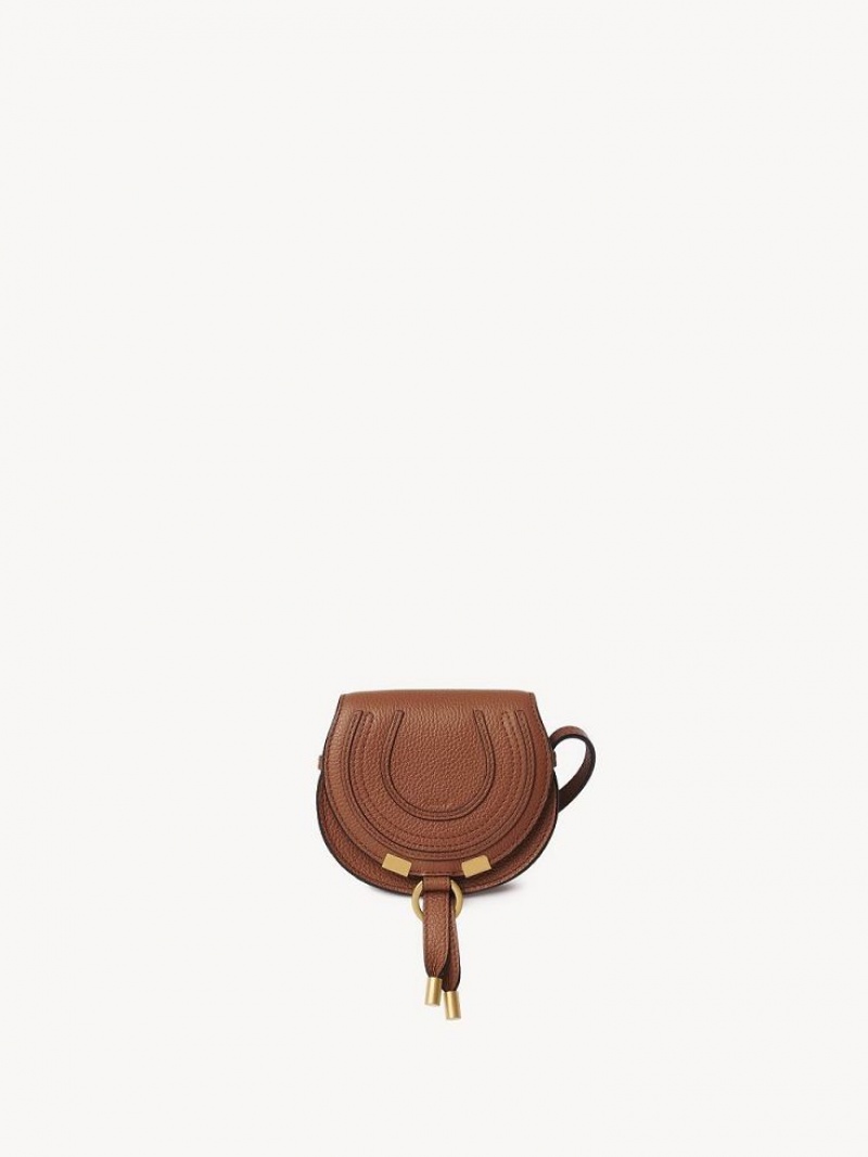 Chloe Marcie Nano Saddle Mini Bags Tan | CHE-SR13684