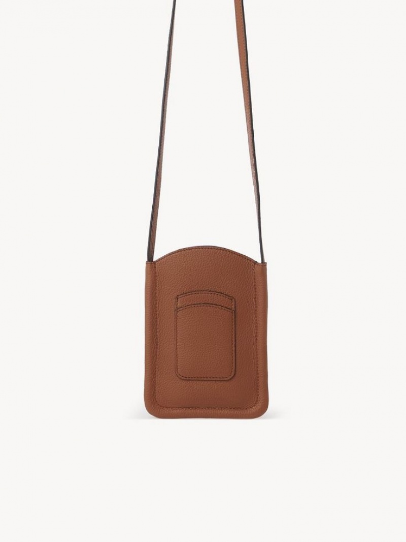 Chloe Marcie Phone Pouch Mini Bags Tan | CHE-SR13669