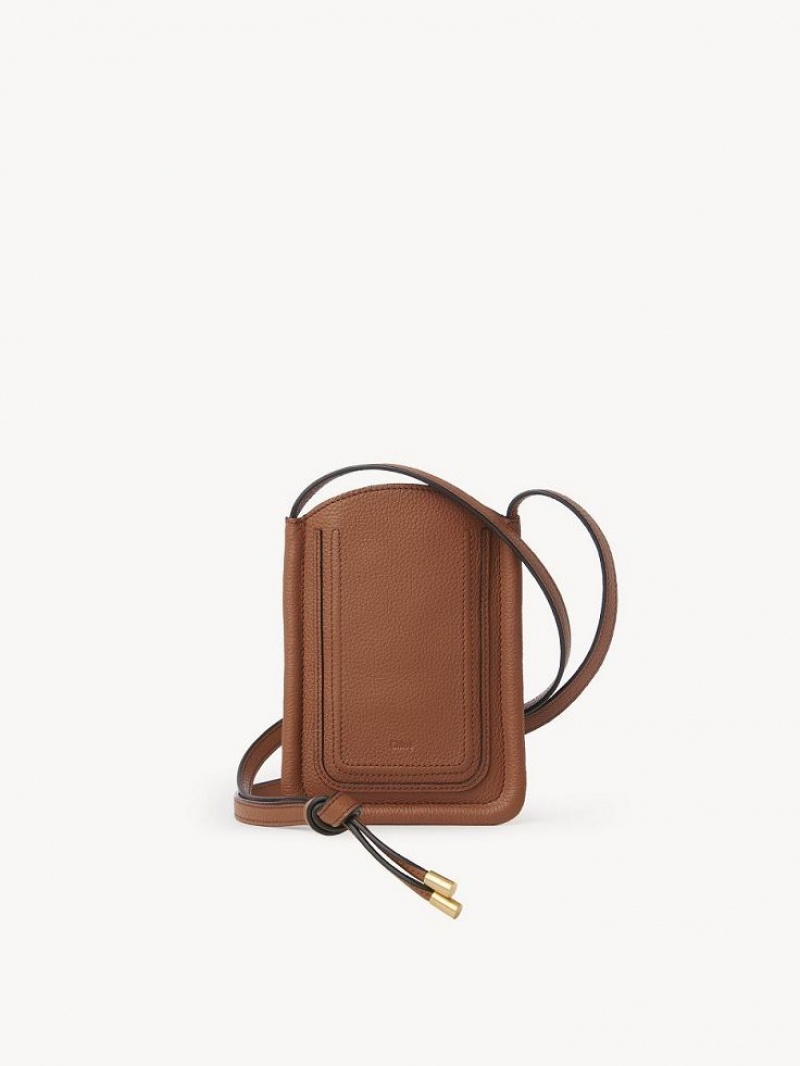 Chloe Marcie Phone Pouch Mini Bags Tan | CHE-SR13669