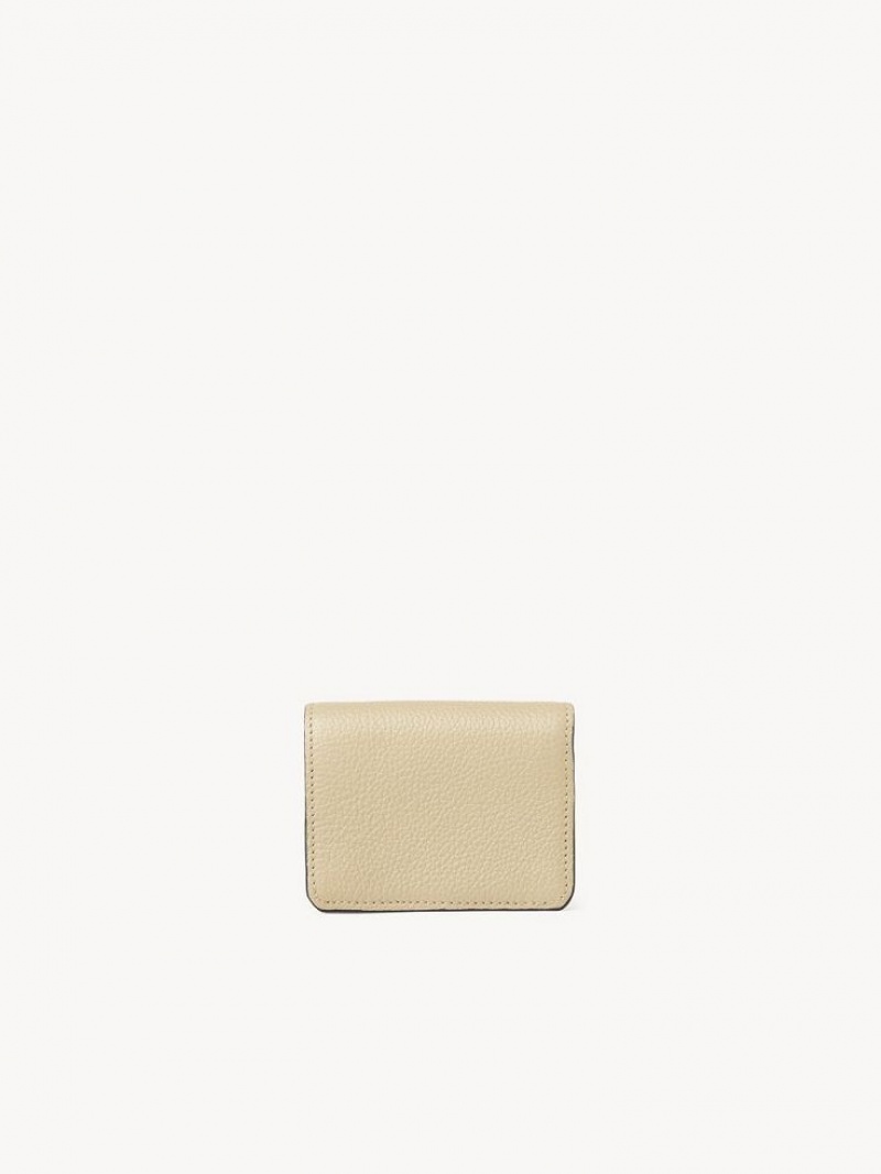 Chloe Marcie Small Compact Wallets Root Beige | CHE-SR14273