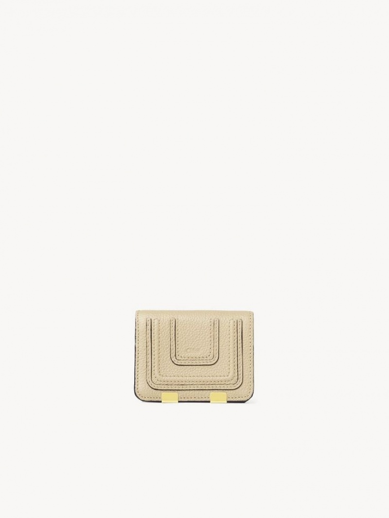 Chloe Marcie Small Compact Wallets Root Beige | CHE-SR14273