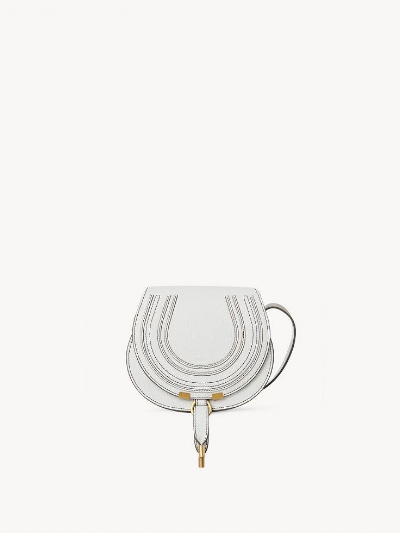 Chloe Marcie Small Crossbody Bags Crystal White | CHE-SR13502