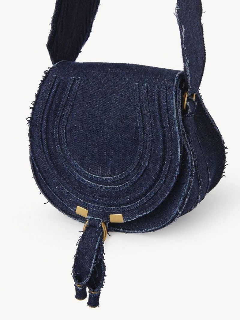 Chloe Marcie Small Crossbody Bags Denim | CHE-SR13580