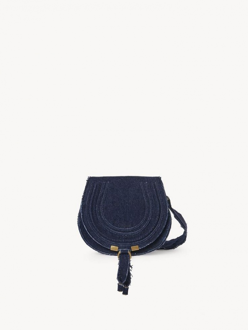 Chloe Marcie Small Crossbody Bags Denim | CHE-SR13580