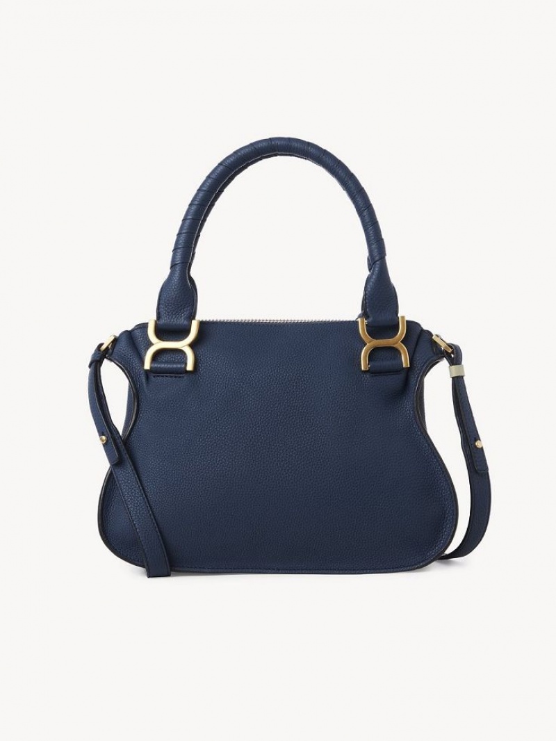 Chloe Marcie Small Double Carry Crossbody Bags Navy | CHE-SR13484