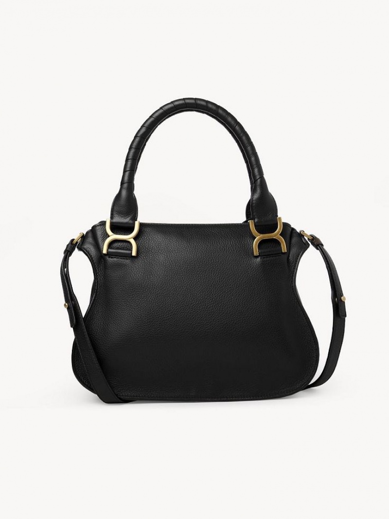 Chloe Marcie Small Double Carry Crossbody Bags Black | CHE-SR13489