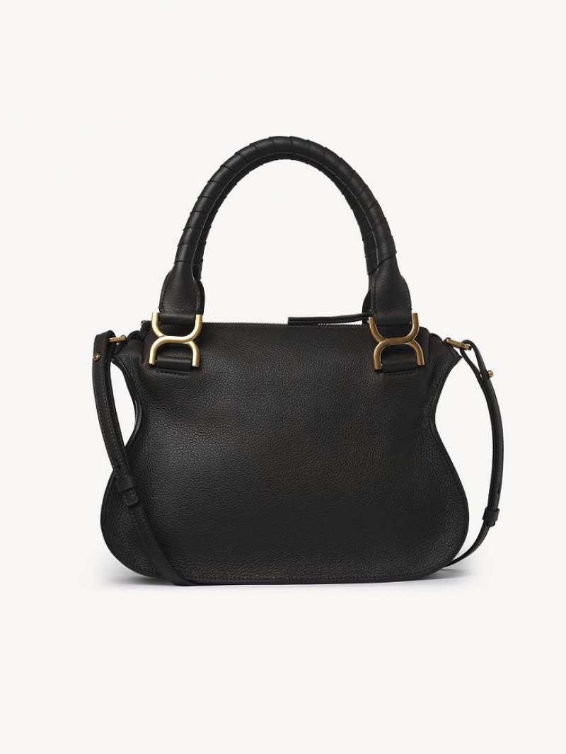 Chloe Marcie Small Double Carry Crossbody Bags Black | CHE-SR13543