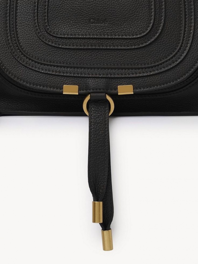 Chloe Marcie Small Double Carry Crossbody Bags Black | CHE-SR13543