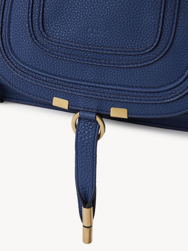 Chloe Marcie Small Double Carry Crossbody Bags DEEP DENIM | CHE-SR13546