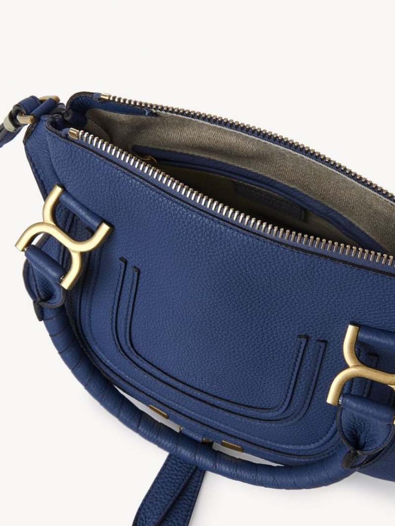 Chloe Marcie Small Double Carry Crossbody Bags DEEP DENIM | CHE-SR13546