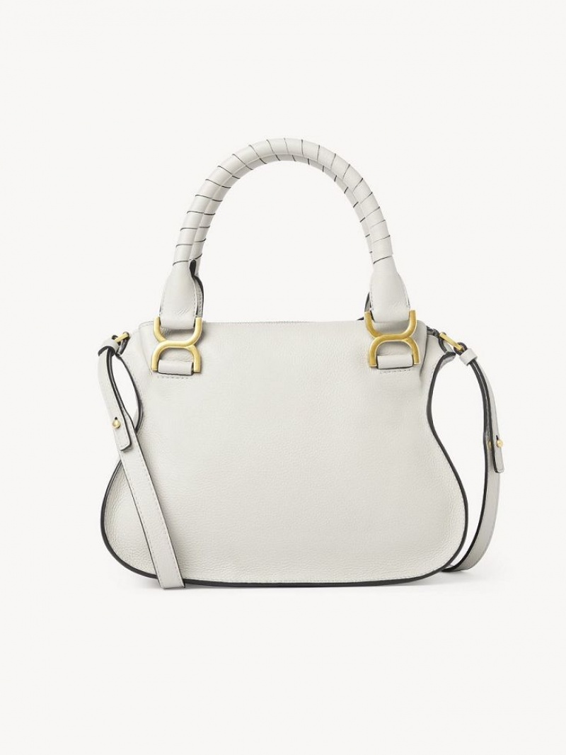 Chloe Marcie Small Double Carry Crossbody Bags White | CHE-SR13550