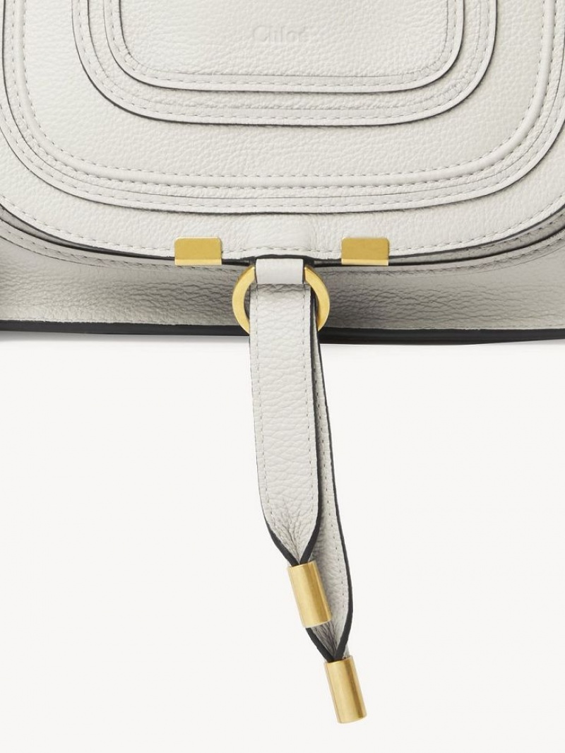 Chloe Marcie Small Double Carry Crossbody Bags White | CHE-SR13550