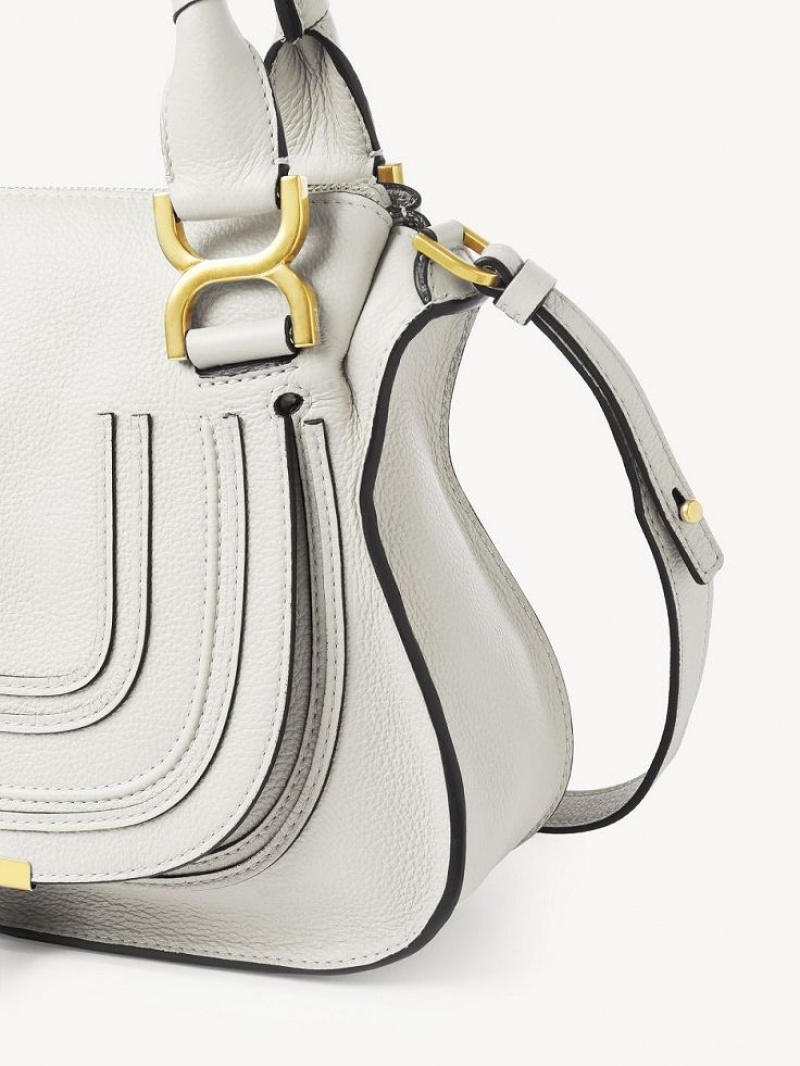 Chloe Marcie Small Double Carry Crossbody Bags White | CHE-SR13550