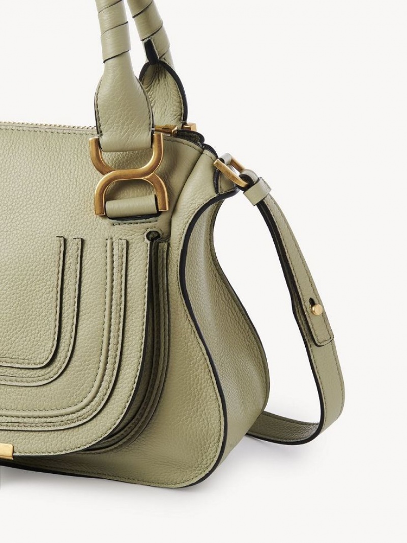 Chloe Marcie Small Double Carry Crossbody Bags FADED GREEN | CHE-SR13554